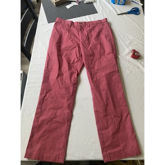 TailorByrd Everyday Chino Dress Pants Mens 34x30 Pink /red Straight Fit Light‎ - Picture 1 of 9